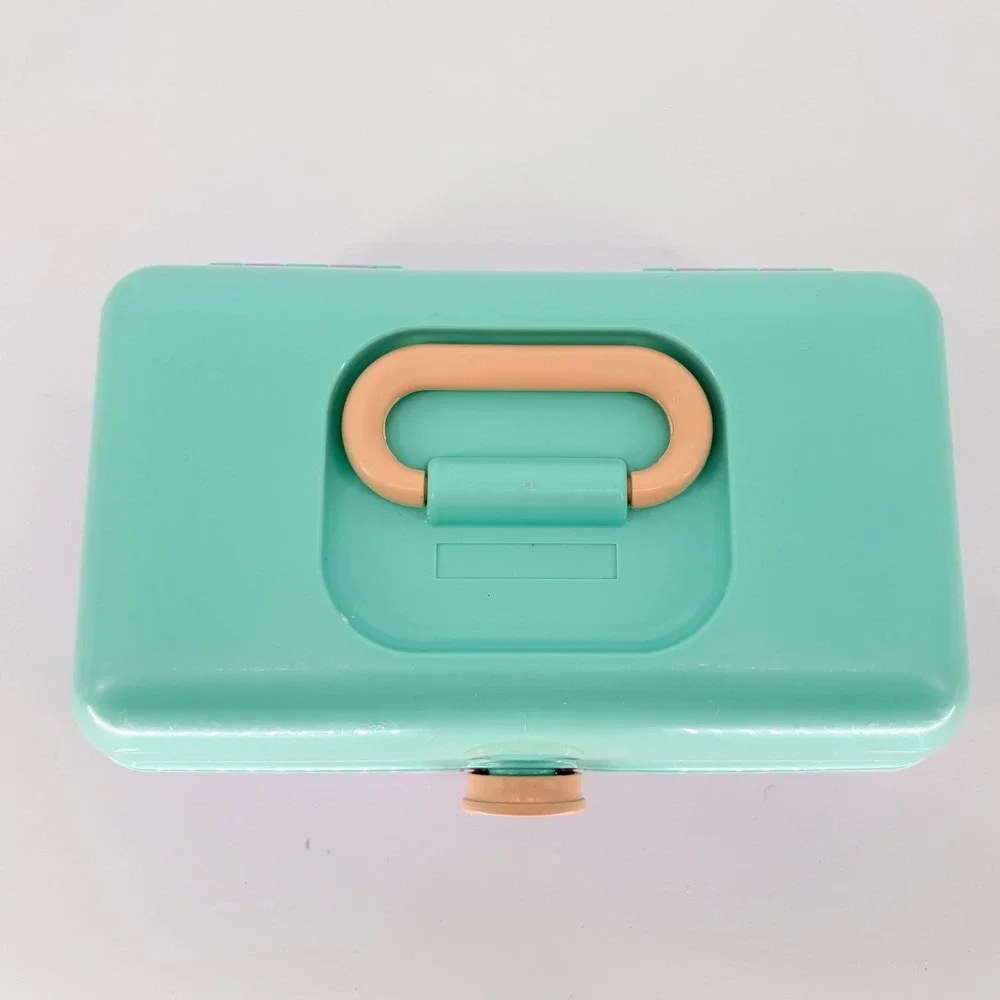 Vintage Caboodles Makeup Case 5626 Girls Medium Purple Mint 90s On-The-Go Girl
